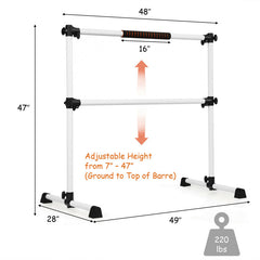 4 Feet Portable Ballet Barre with Adjustable Height