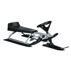 44 x 20 Inch Kids Snow Sled with Steering Wheel and Double Brakes