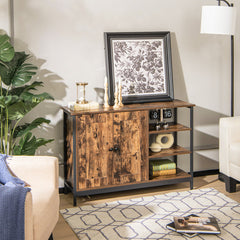 Industrial Kitchen Sideboard Buffet with Open Shelves