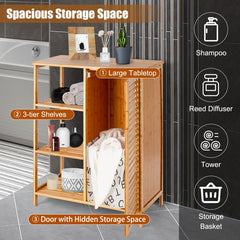 Bamboo Bathroom Storage Cabinet with Single Door
