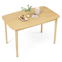 48 Inch Solid Wood Dining Table with Rubber Wood Supporting Legs for Kitchen Dining Room