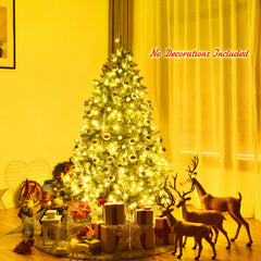 5/6 Feet Artificial Fir Christmas Tree with LED Lights and 600/1250 Branch Tips