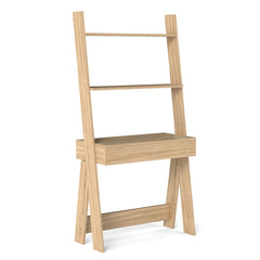 Ladder Shelf Desk with Pull-out Drawer and Anti-Toppling Device