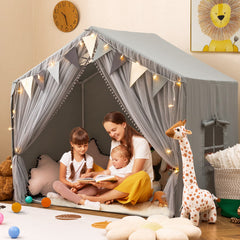 Large Toddler Playhouse Tent with Door Curtains Windows