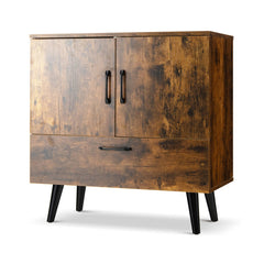 Modern Floor Storage Cabinet with 2 Doors and 1 Pull-out Drawer