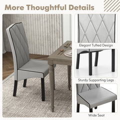 Modern Dining Chair with High Backrest High-density Sponge Cushion