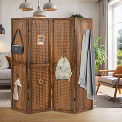 Pegboard Display with 360° Metal Hinges and Solid Wood Frame