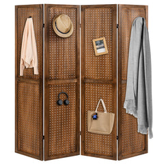 Pegboard Display with 360° Metal Hinges and Solid Wood Frame