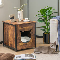 Cat Litter Box Enclosure with Door and Ventilated Hole