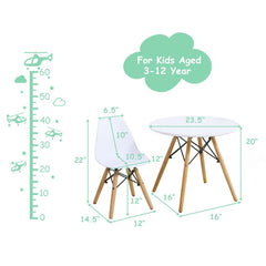 5 Pieces Kid's Colorful Set with 4 Armless Chairs