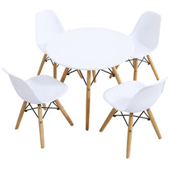 5 Pieces Kid's Colorful Set with 4 Armless Chairs