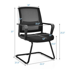 Set of 2 Conference Office Chairs with Lumbar Support