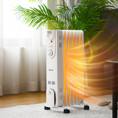 1500W Electric Space Heater with 3 Heat Settings and Safe Protection