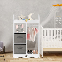 Kids Dress up Storage Costume Closet with Mirror and Toy Bins