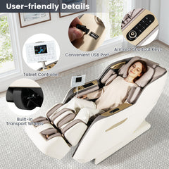 Therapy 36-2024 New 3D Model-SL Track Massage Chair with Airbags Waist and Calves Heating Foot Rollers