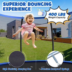 12FT ASTM Approved Recreational Trampoline with Ladder