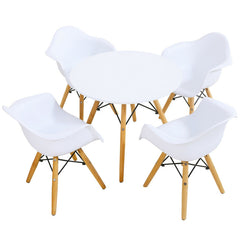 5 Pieces Kids Mid-Century Colorful Table Chair Set