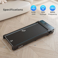 Walking Pad with 300 lbs Weight Capacity and Remote Control for Home